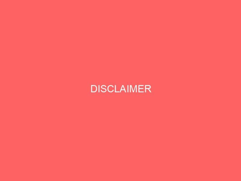 DISCLAIMER