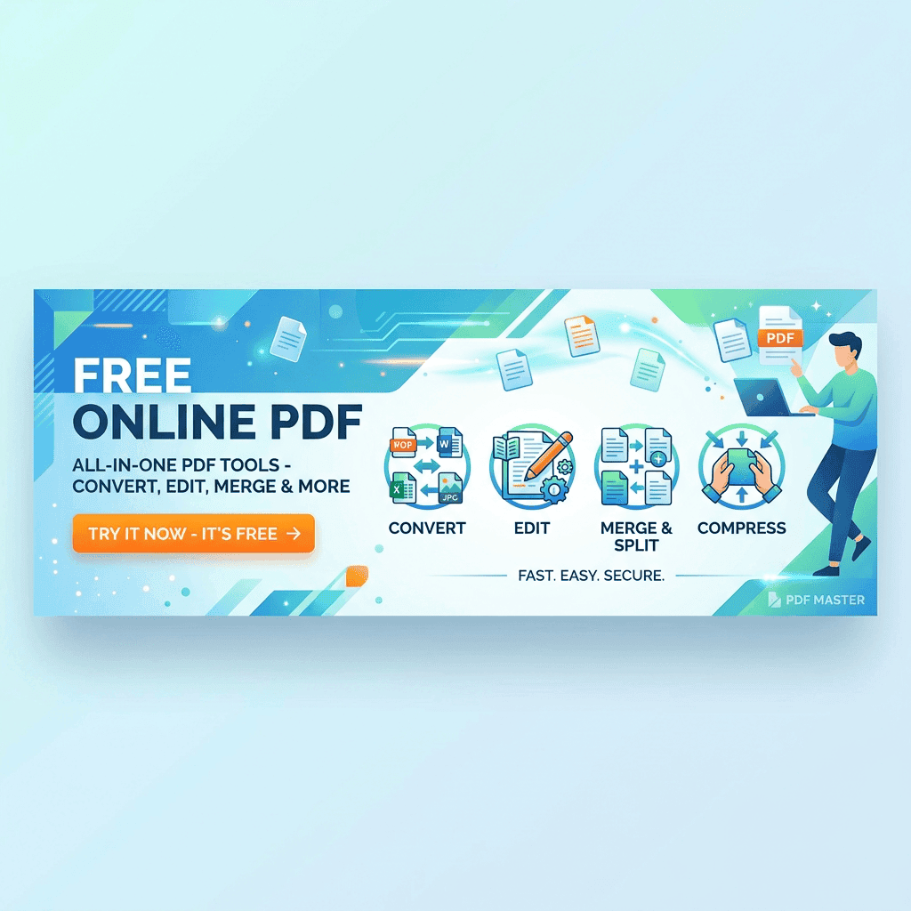 Free online PDF tools for convert, edit, merge, split, compress