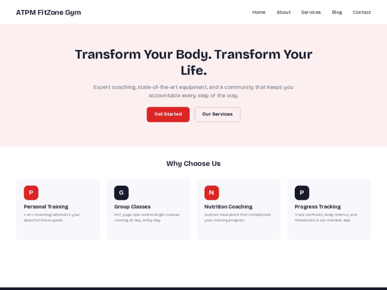FitZone Gym – High-Performance WordPress Theme for Gyms & Fitness Professionals